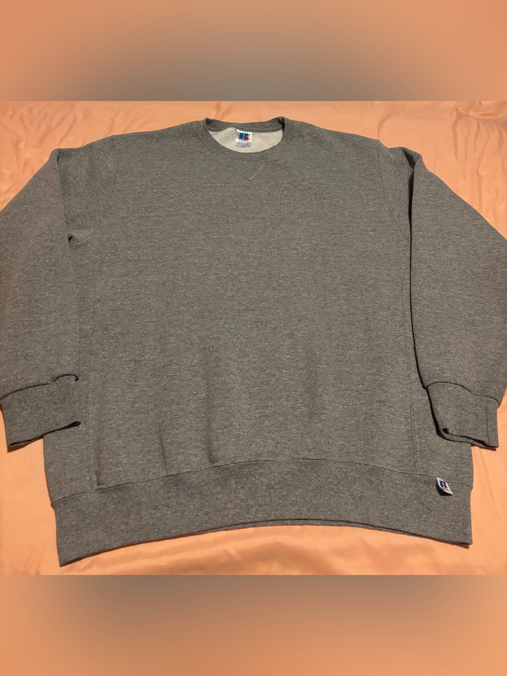 Vintage Russell Athletic Gray Blank Crewneck Sweatshirt Size XL